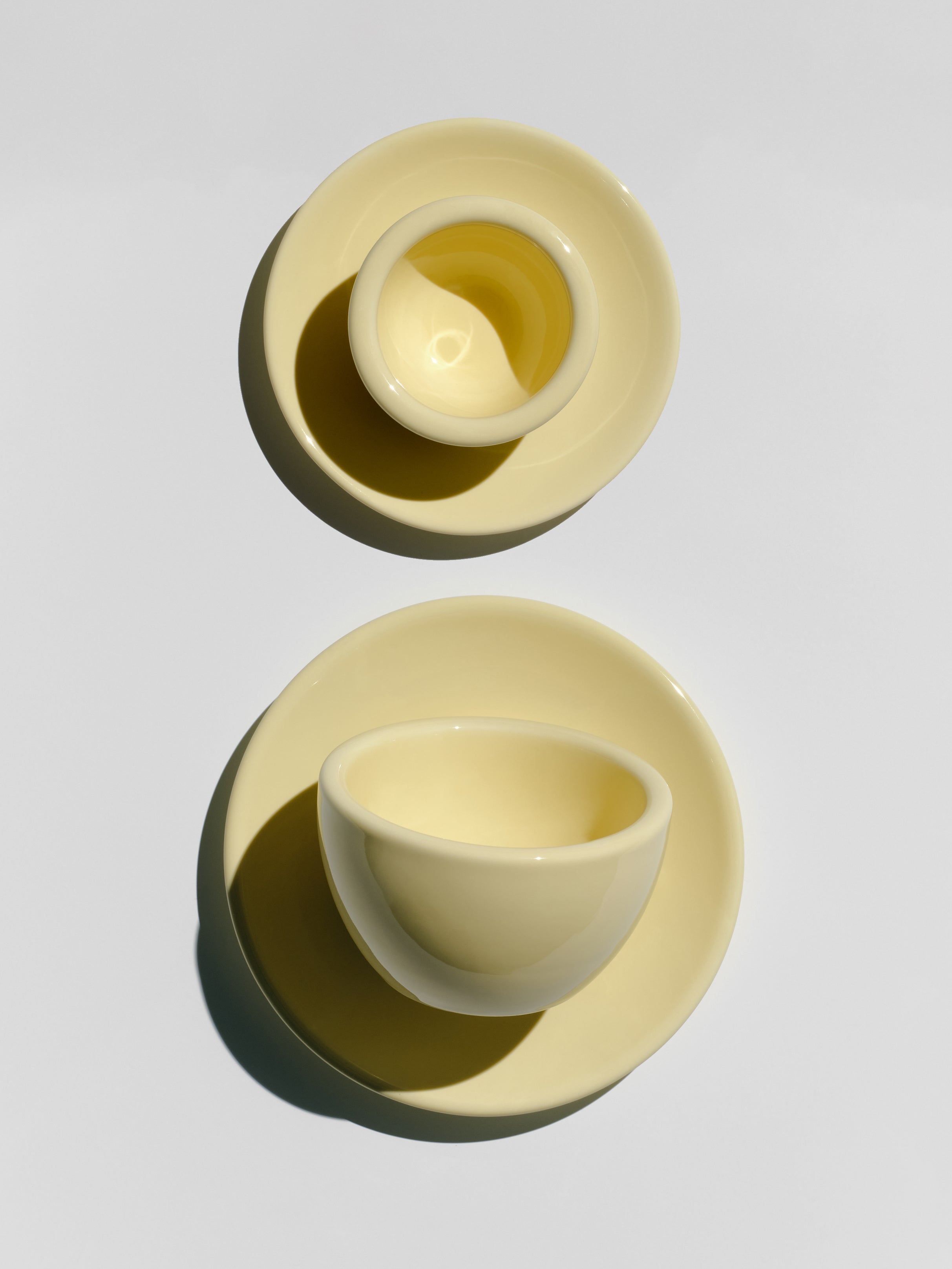 Cappuccino + Espresso, butter, 2x set of 2