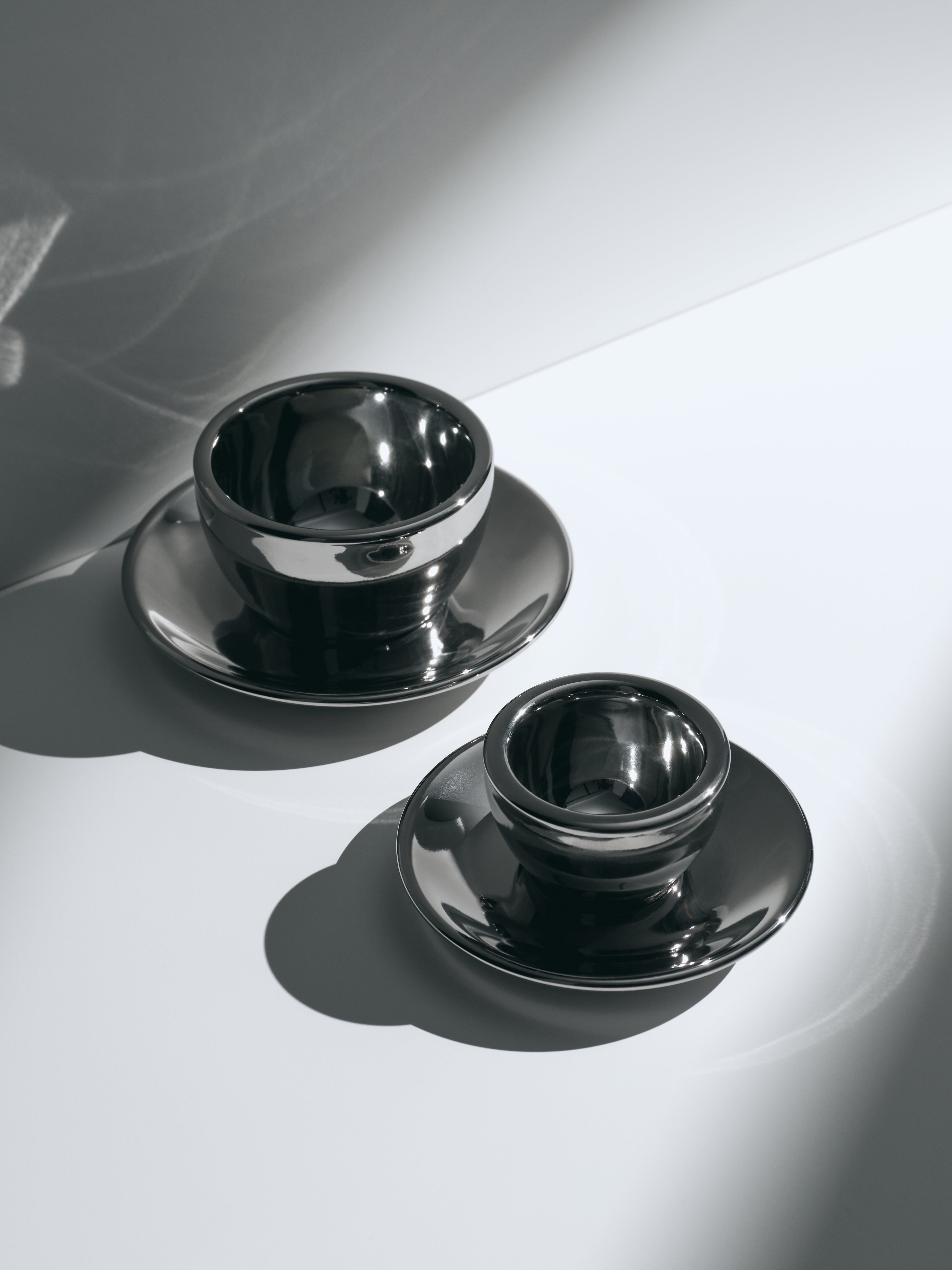 Cappuccino + Espresso, chrome, 2x set of 2