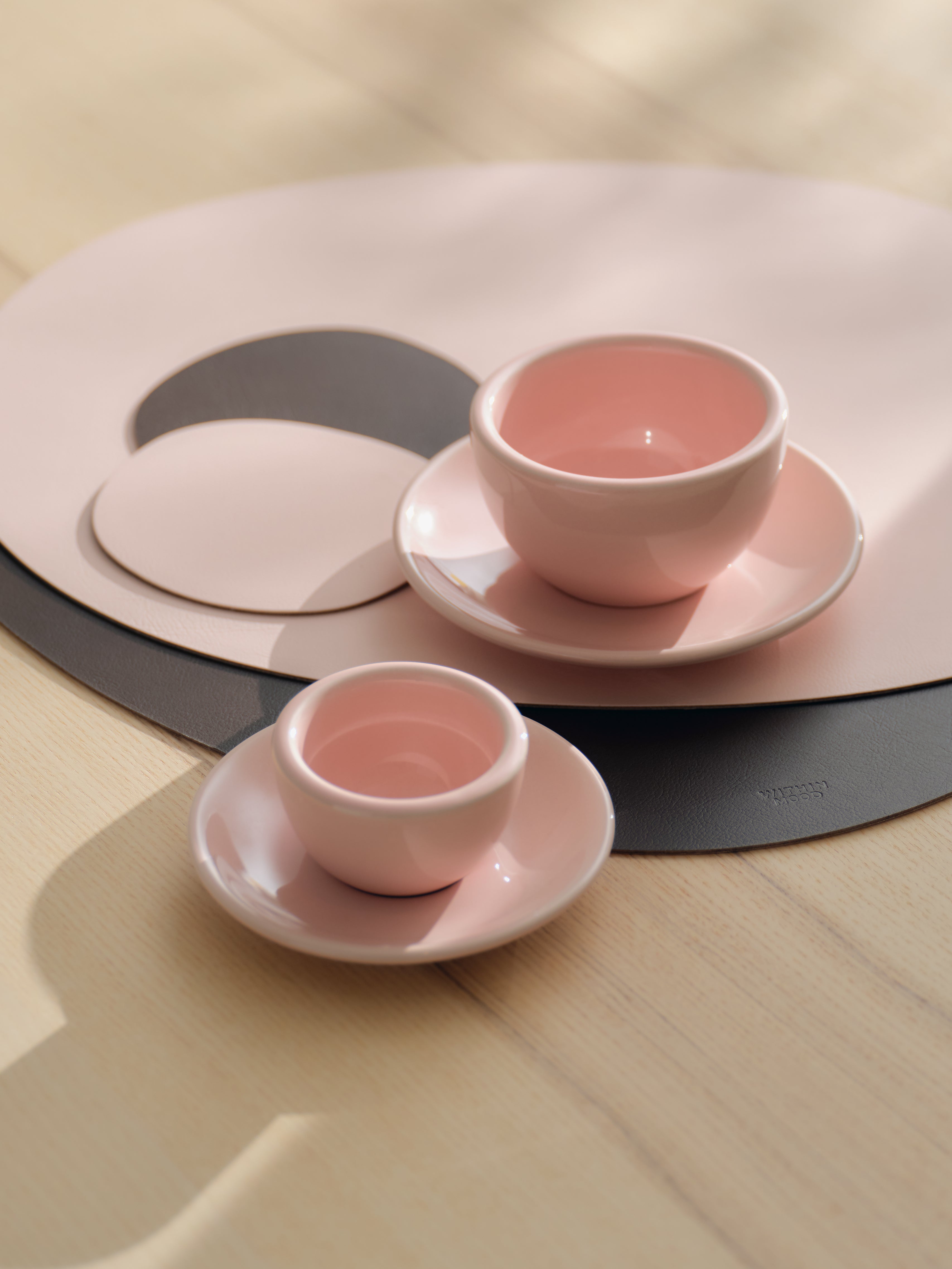 Cappuccino, milky pink, set of 2