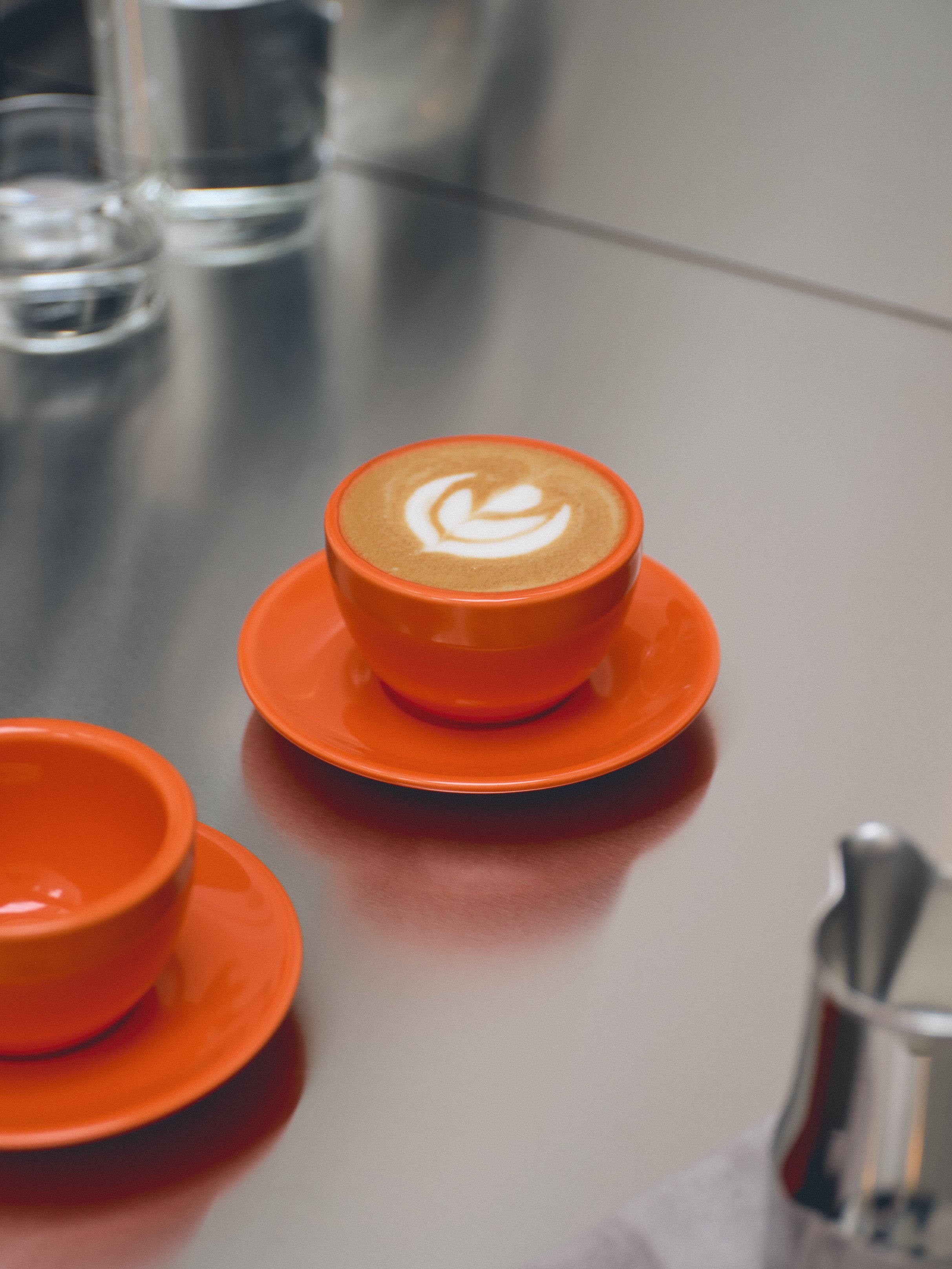 Mini Cold Cups, set of 2 + Cappuccino, orange, set of 2