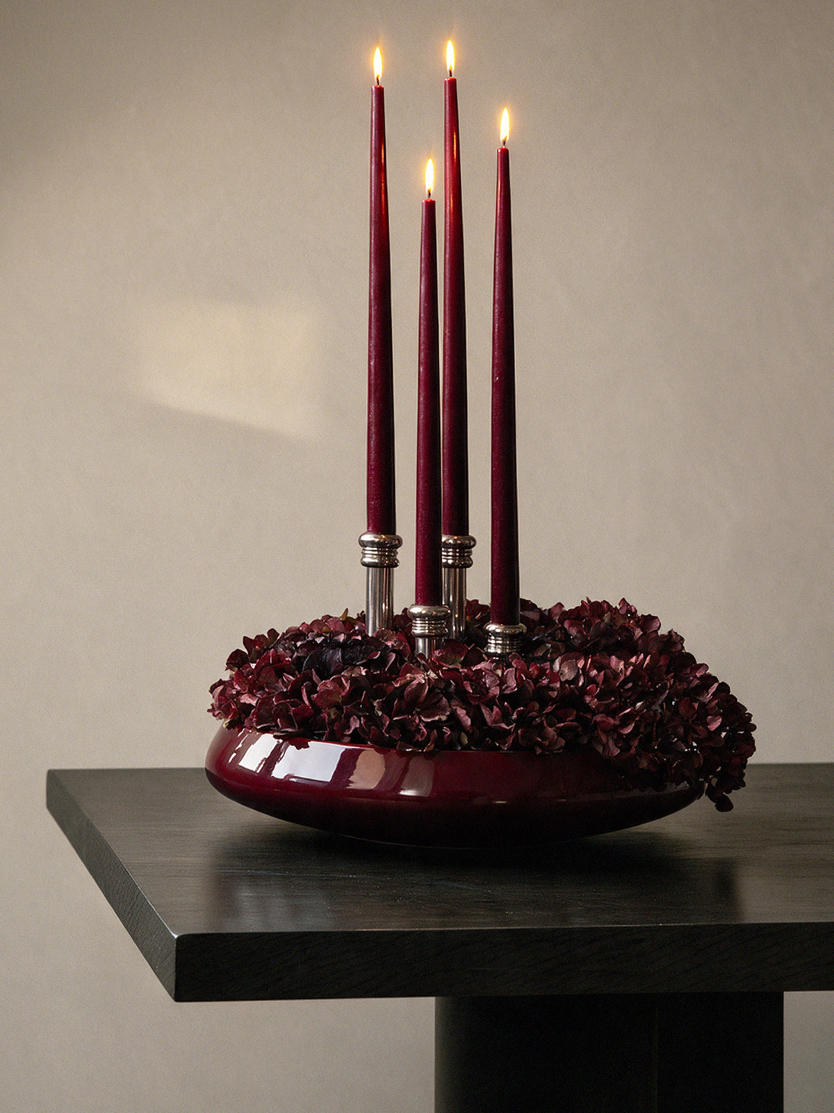 Centerpiece medium, burgundy