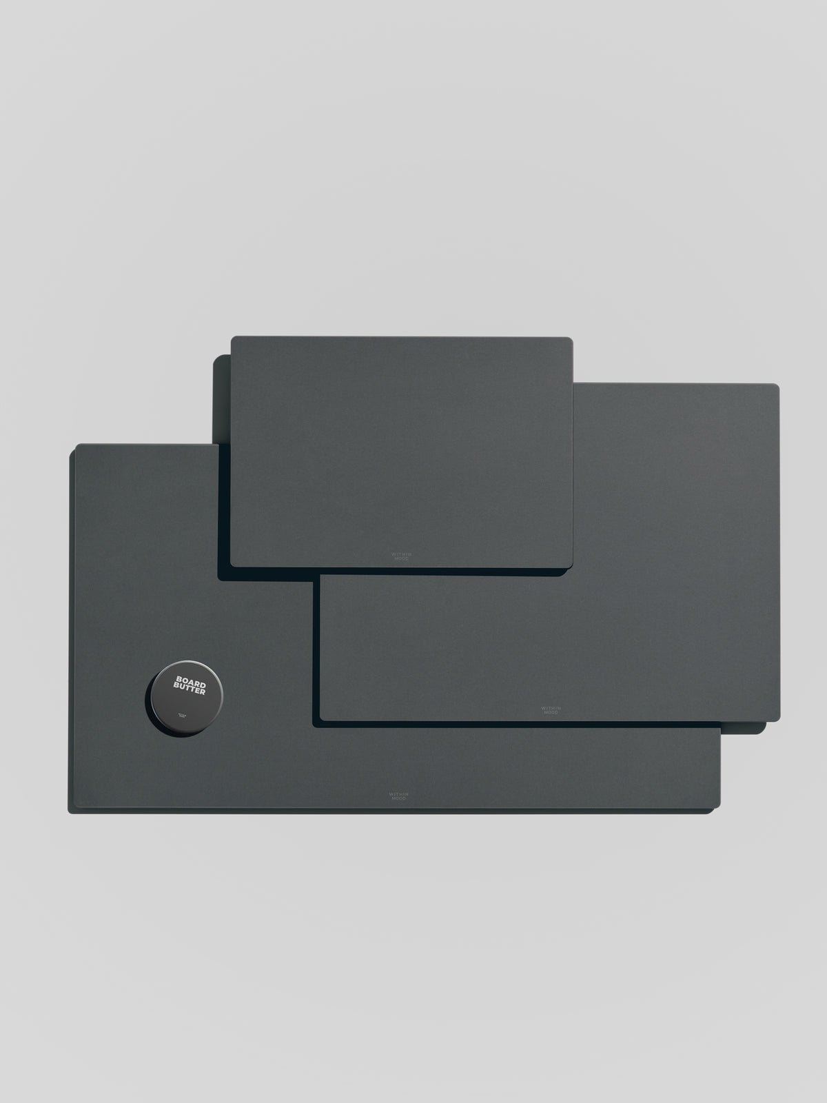 Cutting Board Set, all 3 Sizes, grey + Board Butter