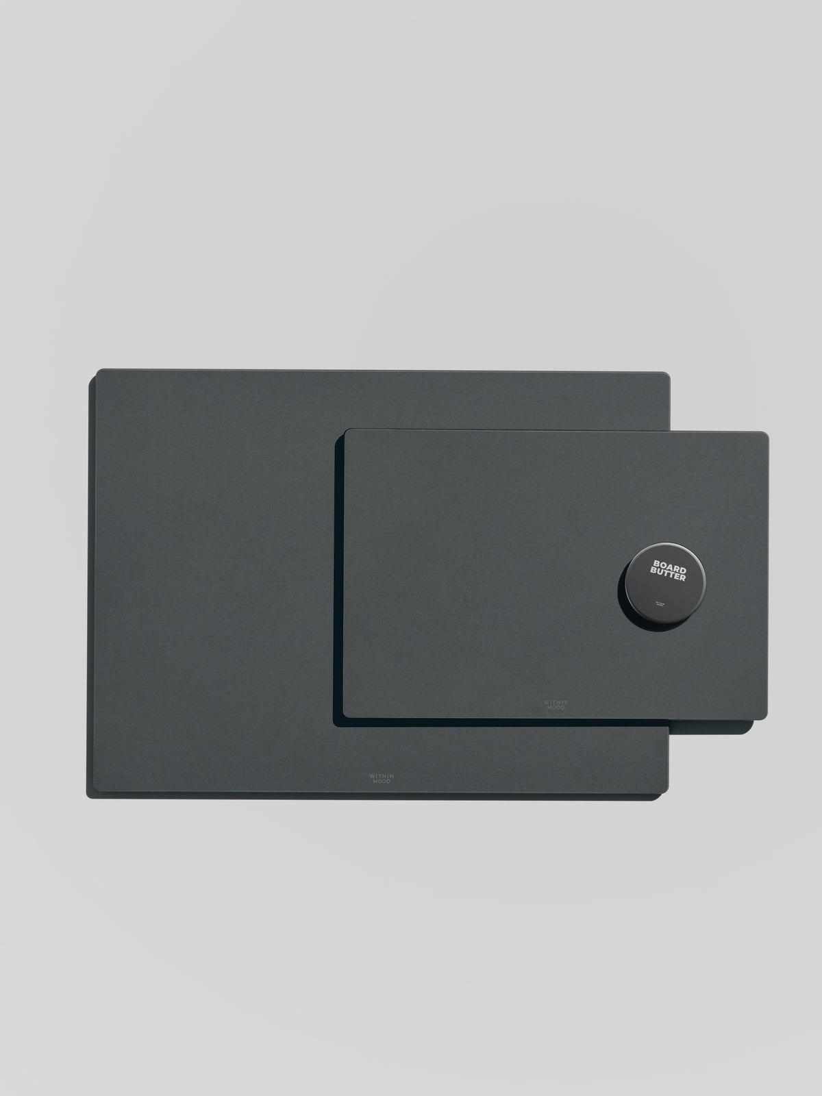 Cutting Board Set, small & large, grey + Board Butter