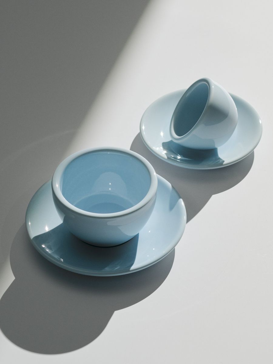 Cappuccino + Espresso, baby blue, 2x set of 2