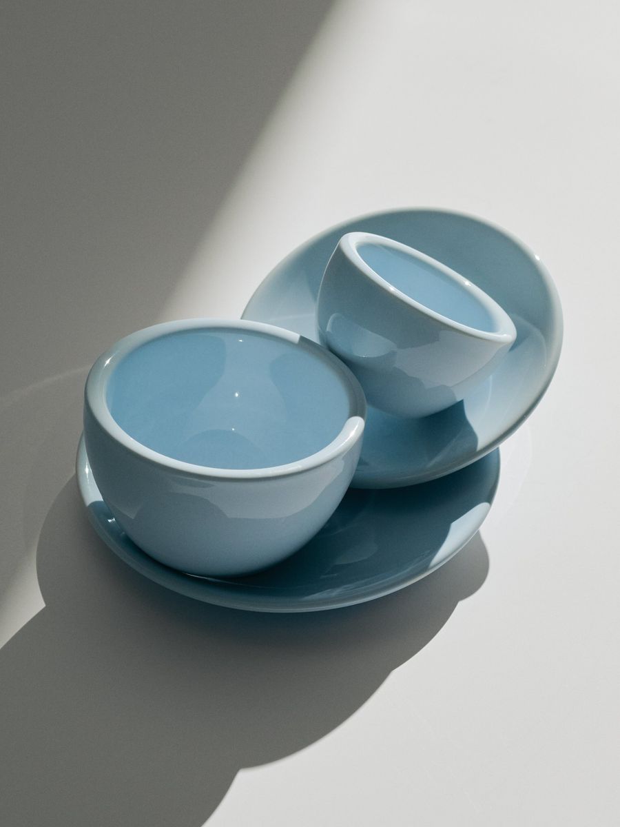 Cappuccino + Espresso, baby blue, 2x set of 2