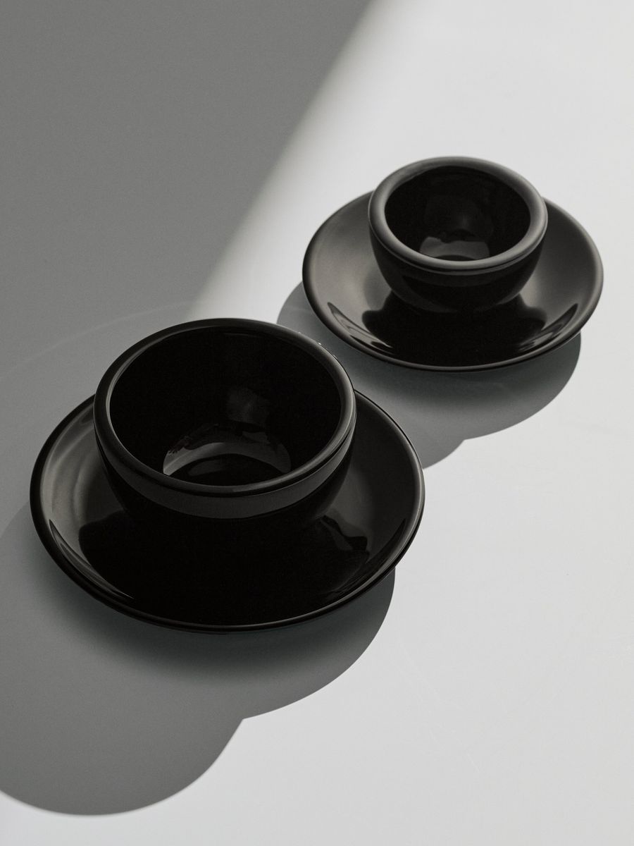 Cappuccino + Espresso, black, 2x set of 2