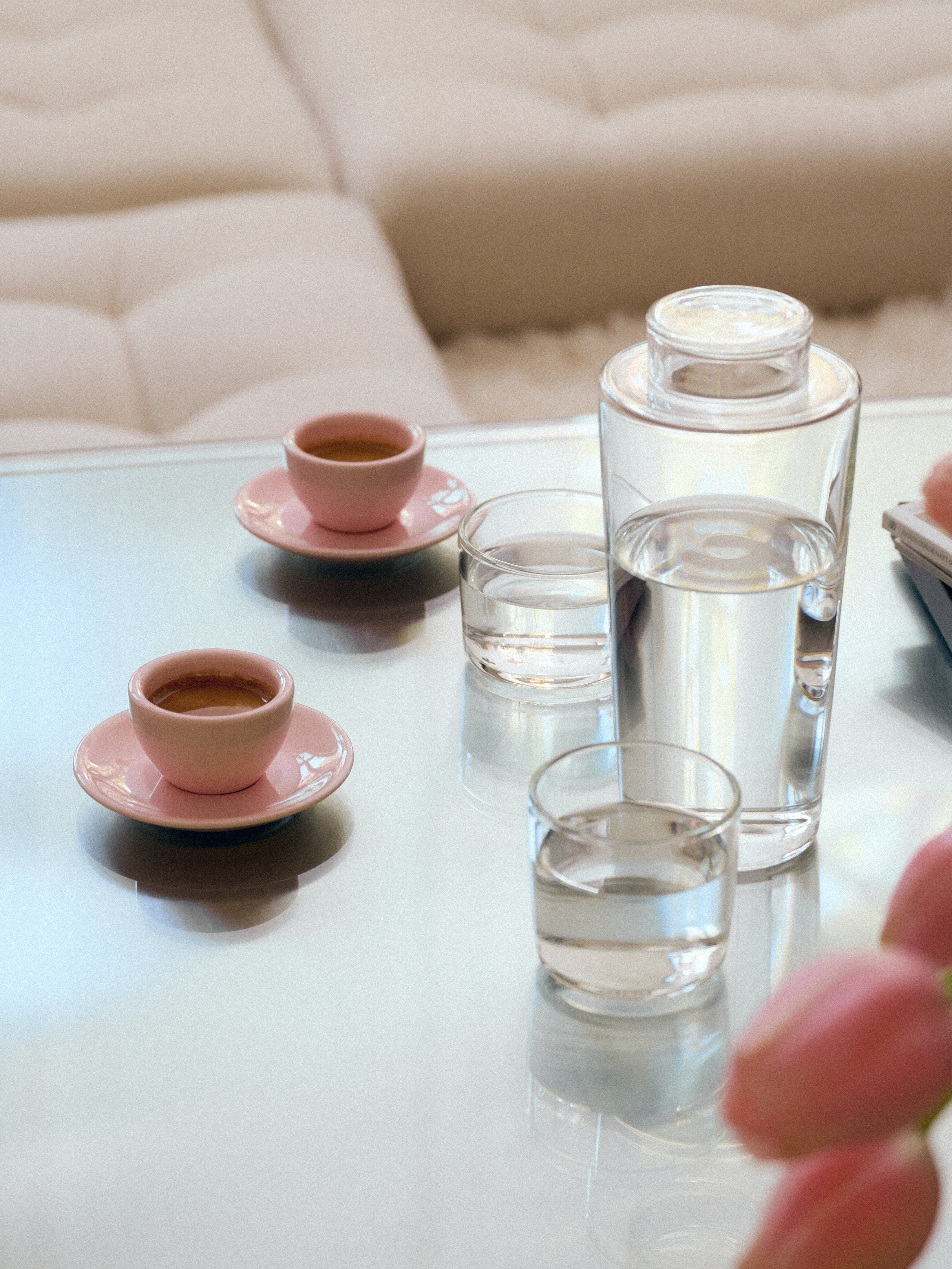 Espresso, milky pink, set of 2