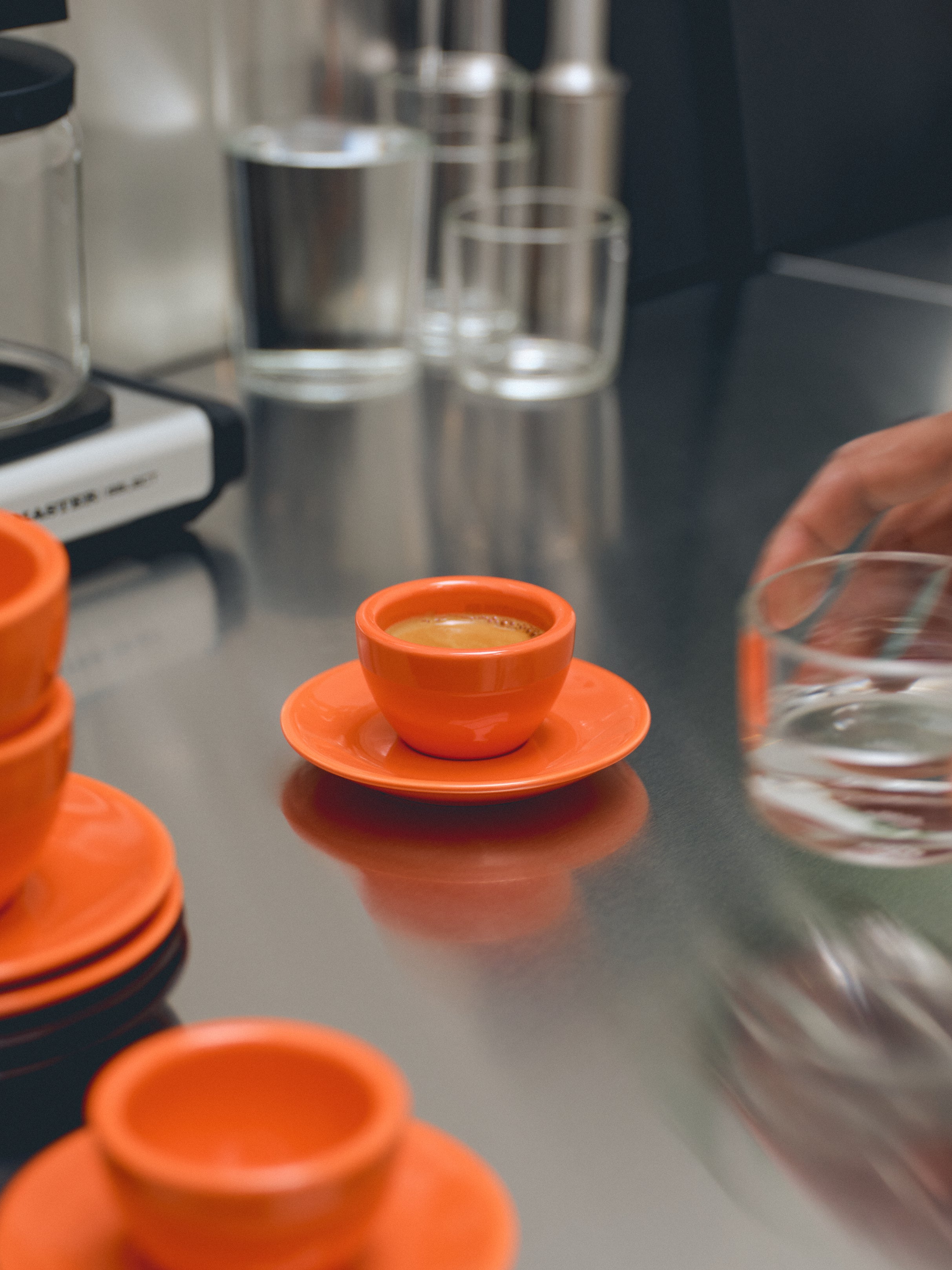 Espresso, orange, set of 2
