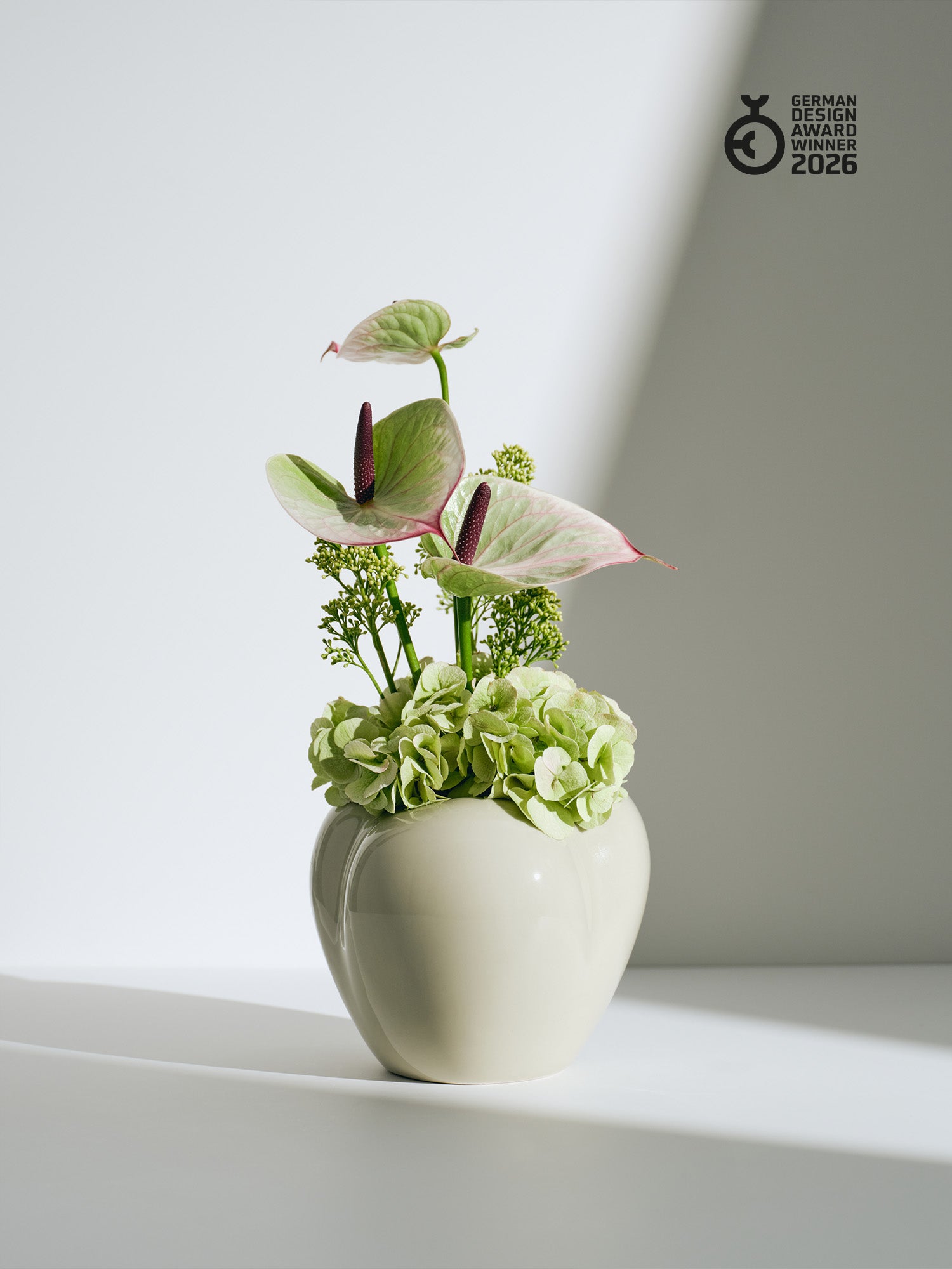 Poppy Vase Bundle, large + mini, moon dust