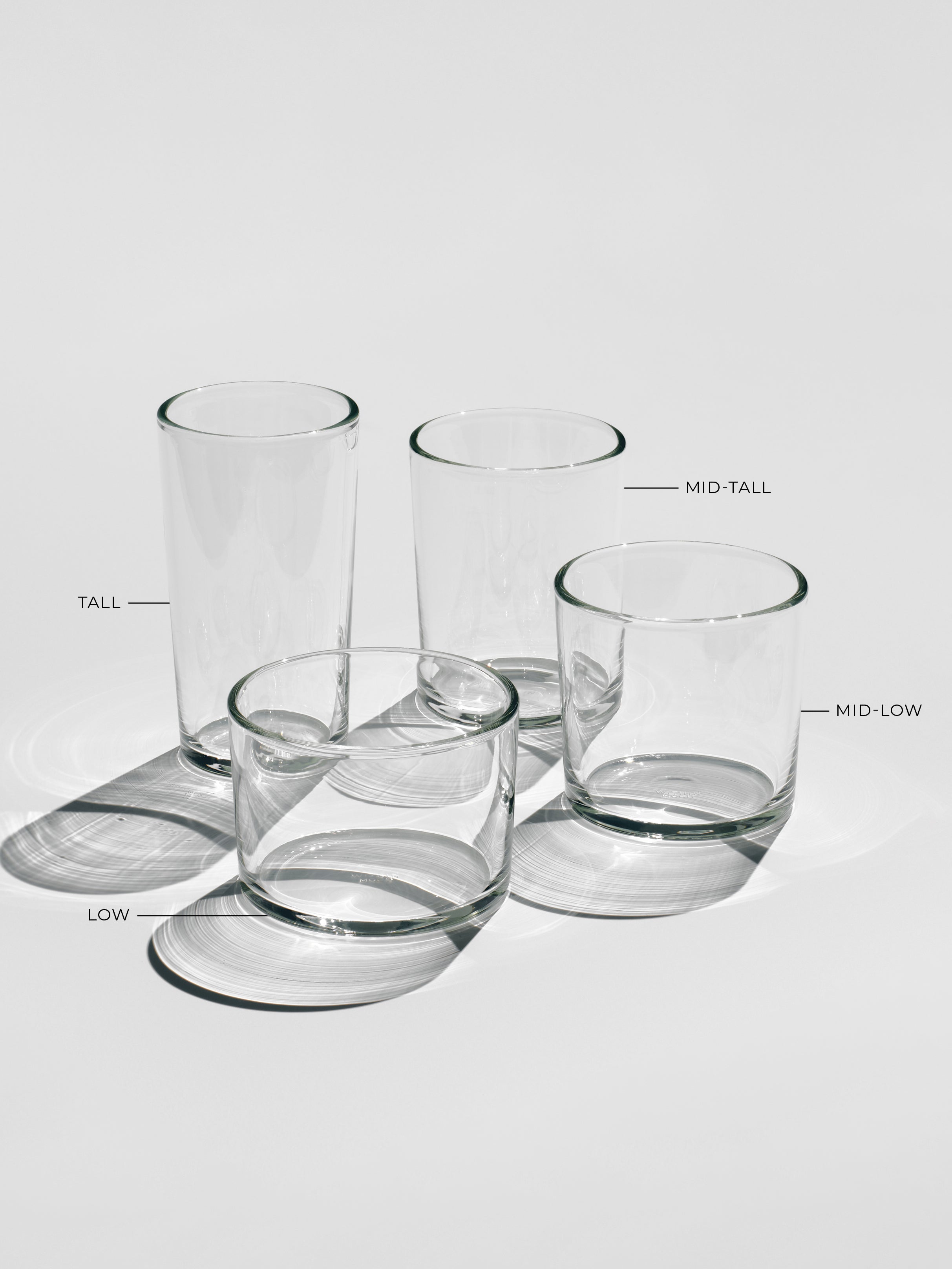 Glass mid-tall, set of 4