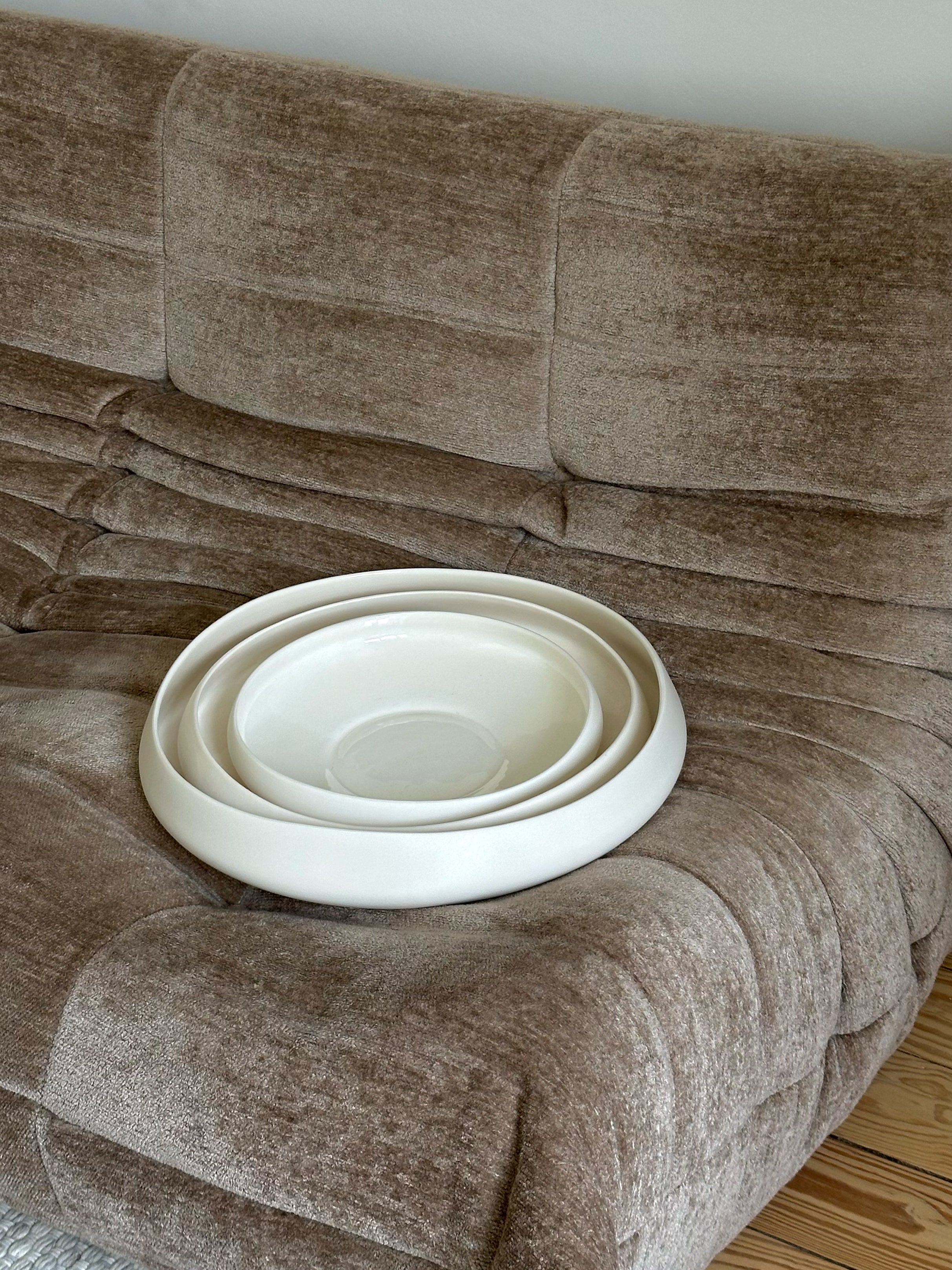 Centerpiece Set (All 3 sizes), small + medium + large, offwhite