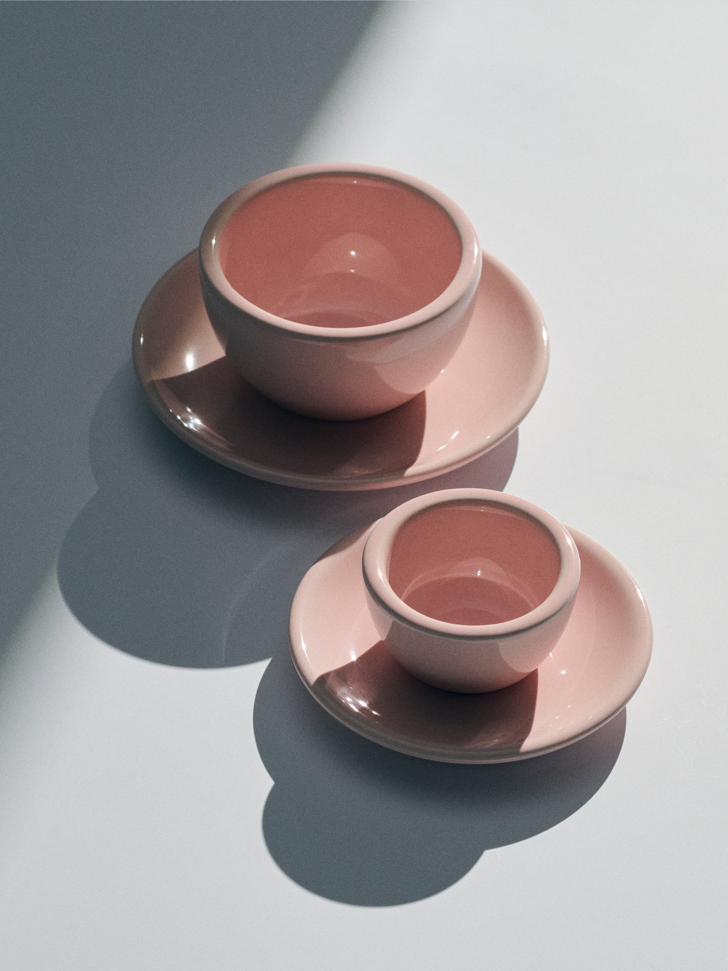 Cappuccino + Espresso, milky pink, 2x set of 2