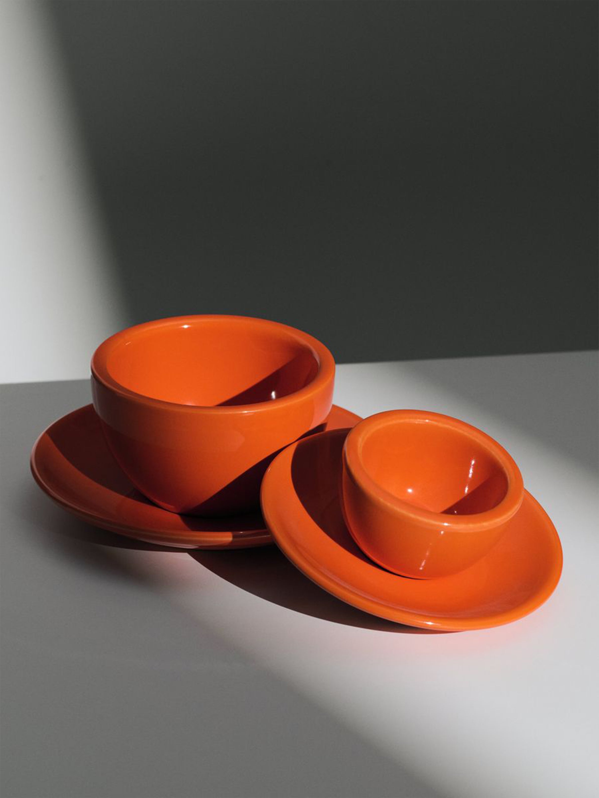 Cappuccino + Espresso, orange, 2x set of 2