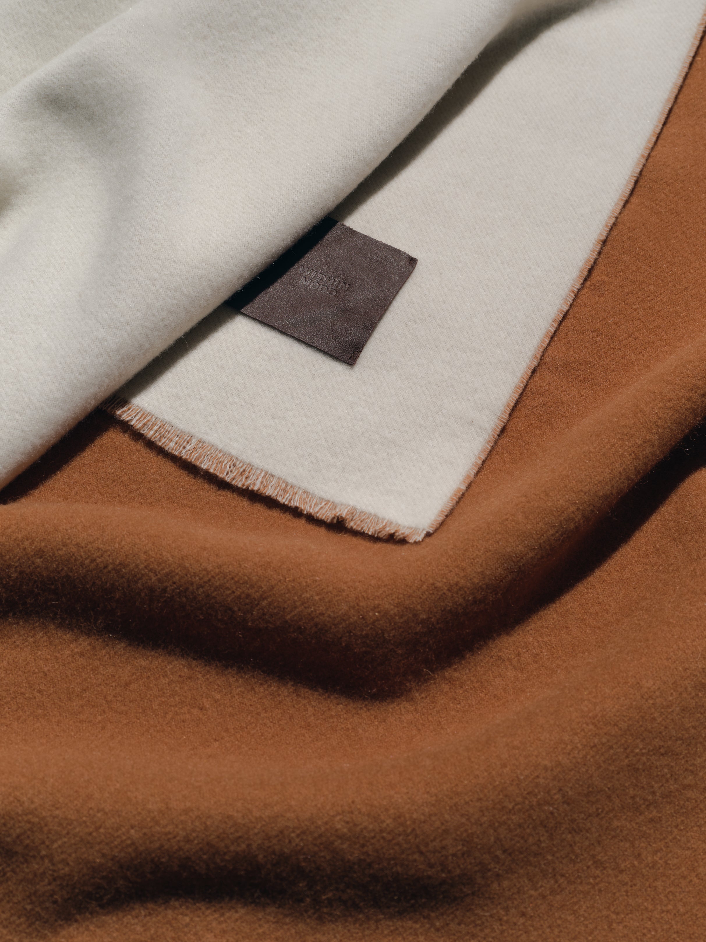 Blanket, cream/brown