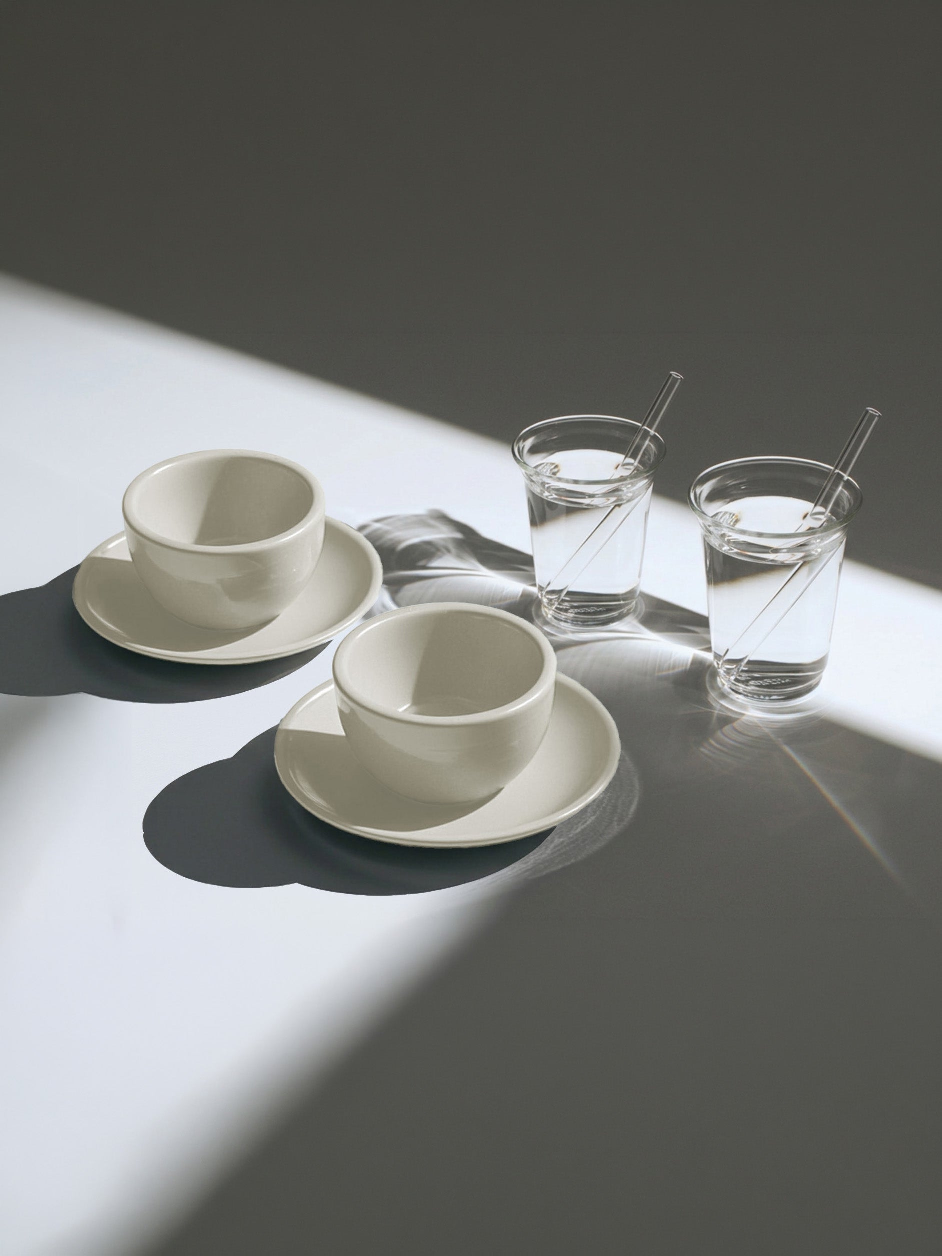 Mini Cold Cups, set of 2 + Cappuccino, creamwhite, set of 2