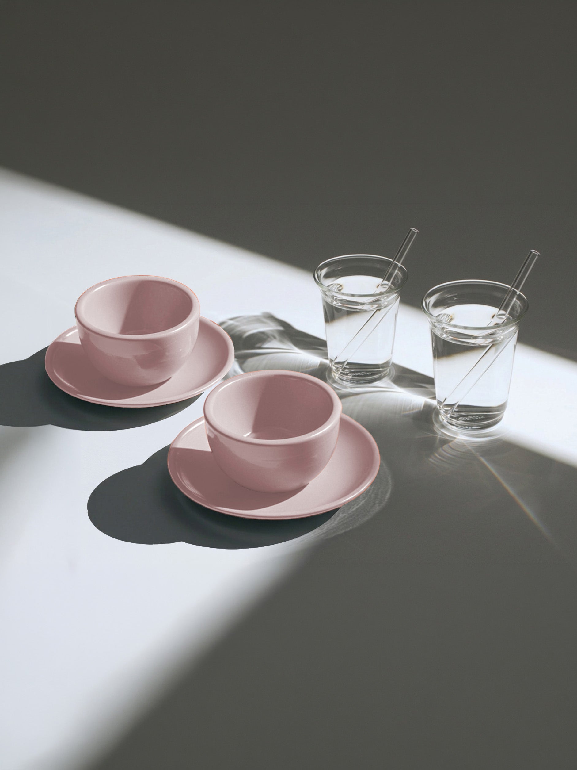 Mini Cold Cups, set of 2 + Cappuccino, milky pink, set of 2