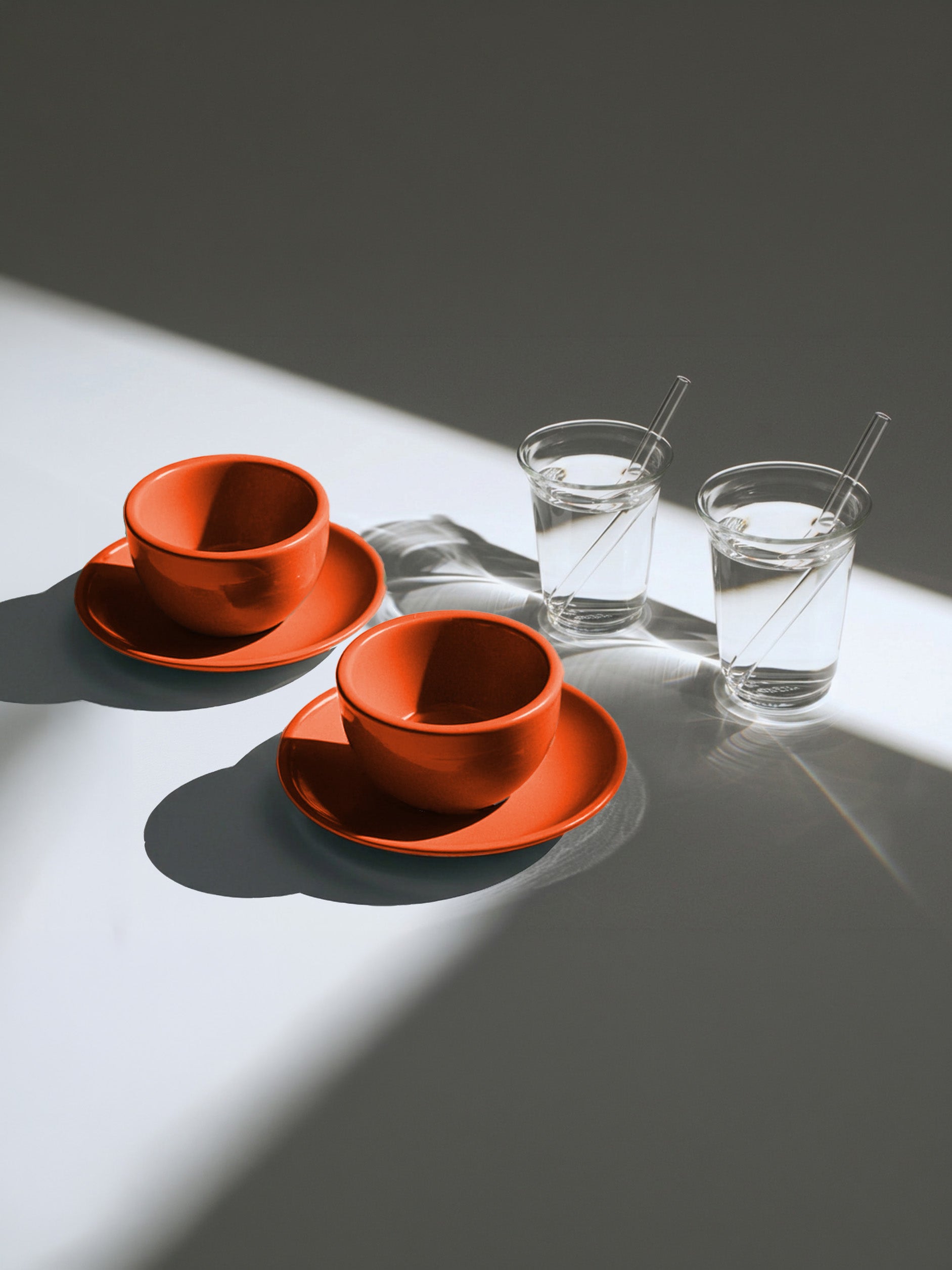 Mini Cold Cups, set of 2 + Cappuccino, orange, set of 2