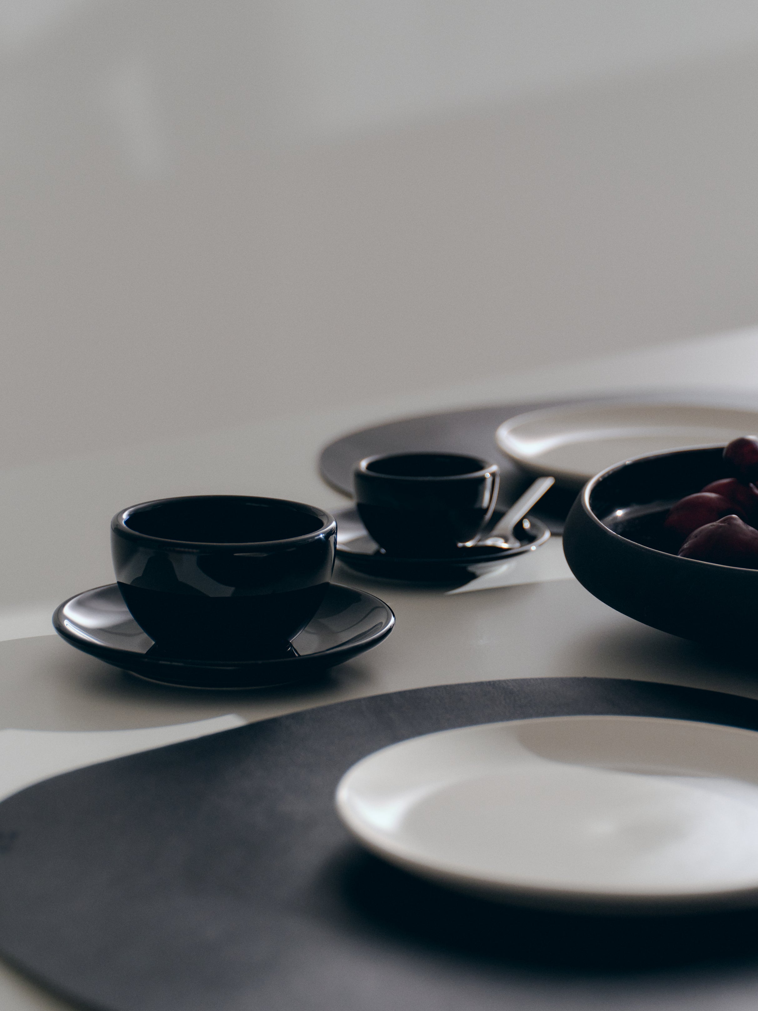 Cappuccino + Espresso, black, 2x set of 2