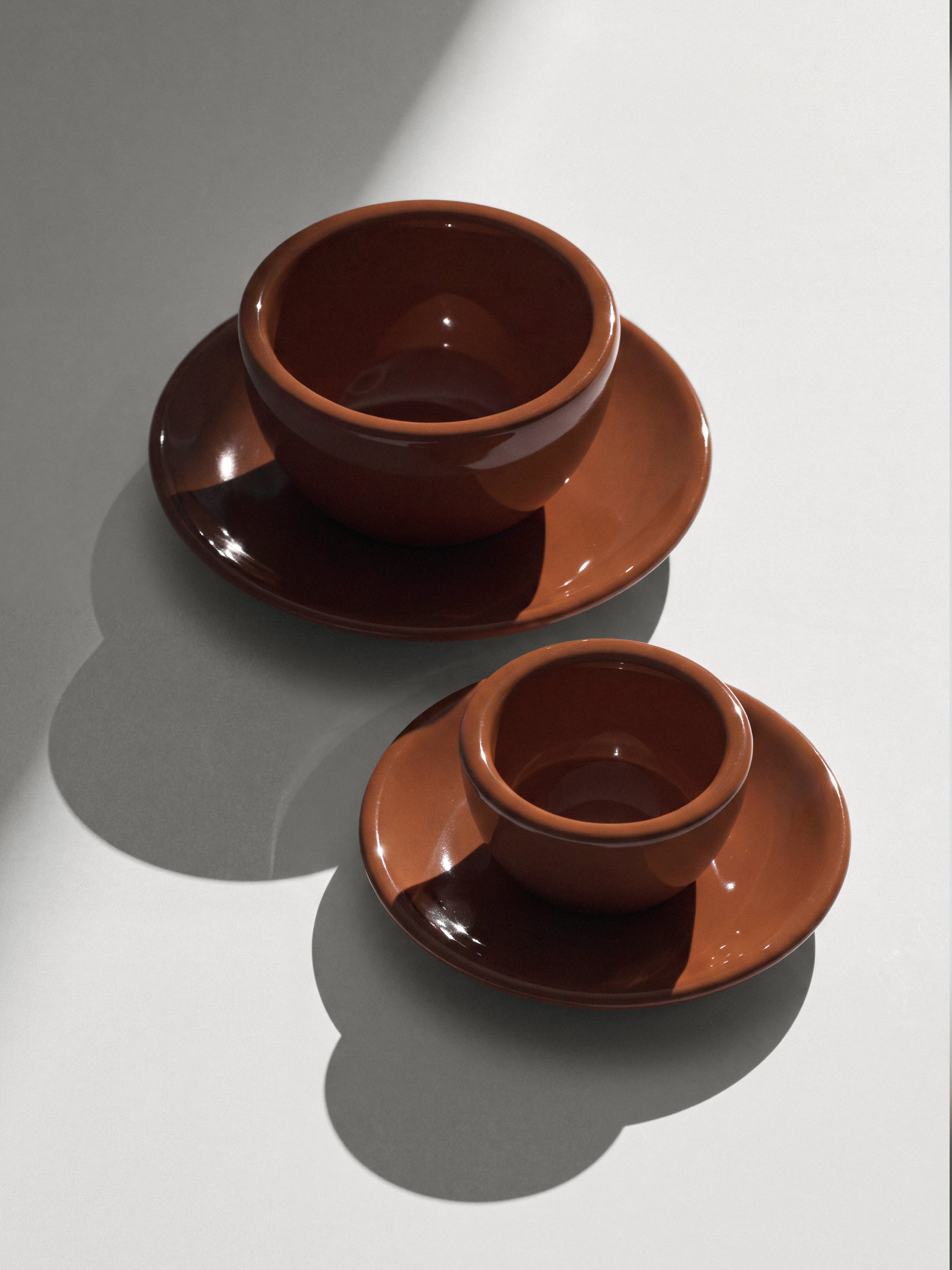 Cappuccino + Espresso, pecan, 2x set of 2