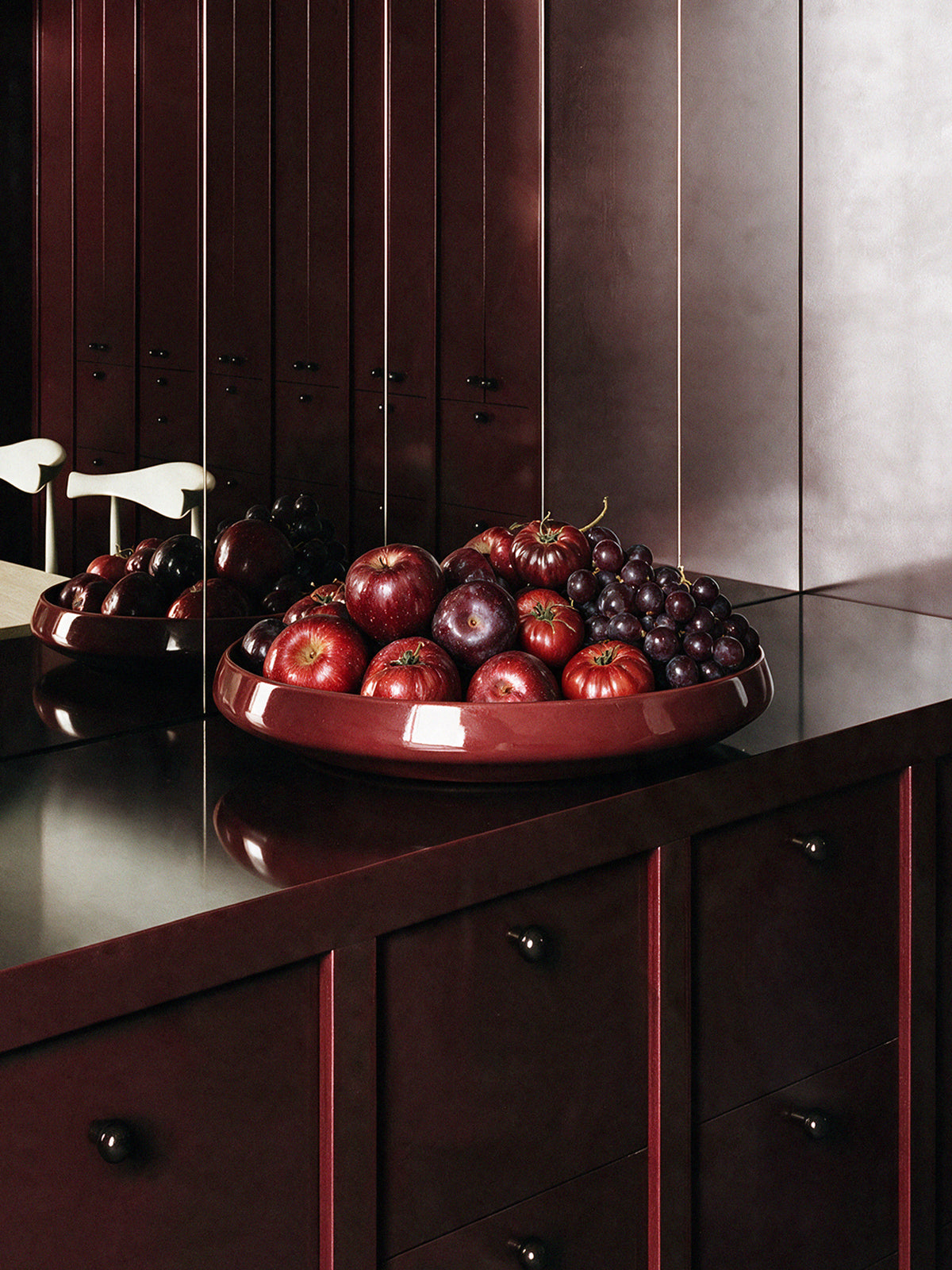 Centerpiece large, burgundy