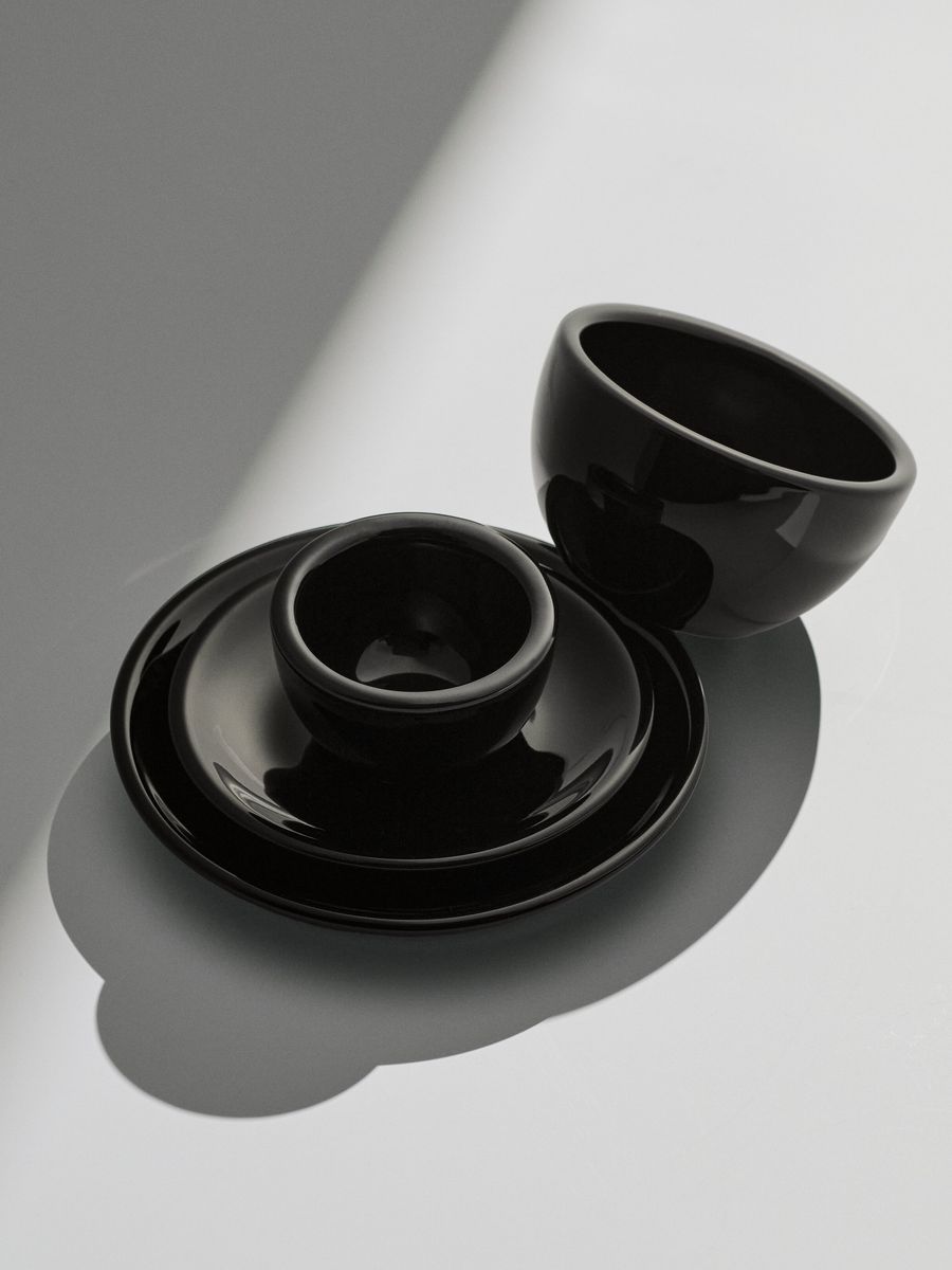 Cappuccino + Espresso, black, 2x set of 2