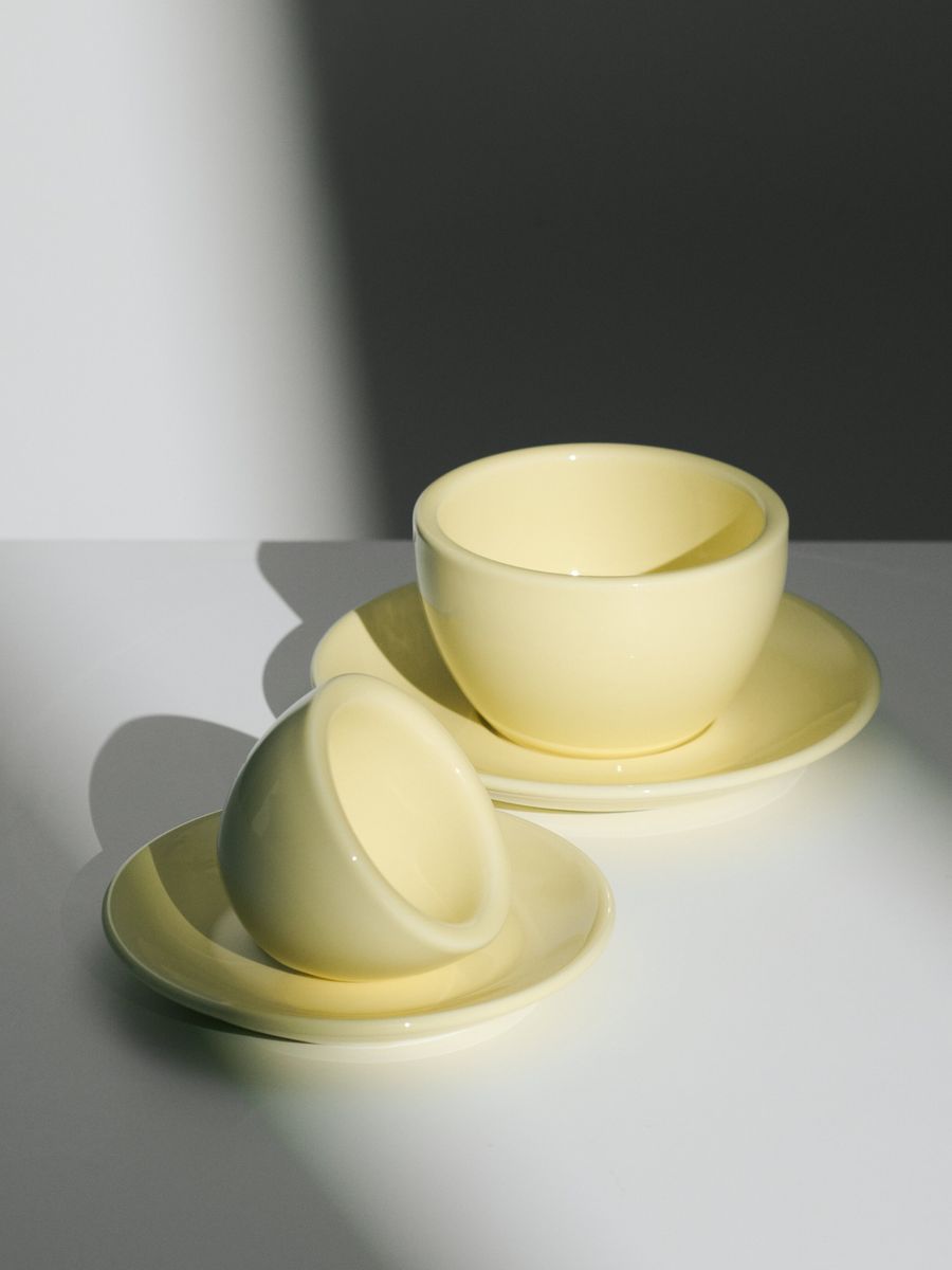 Cappuccino + Espresso, butter, 2x set of 2