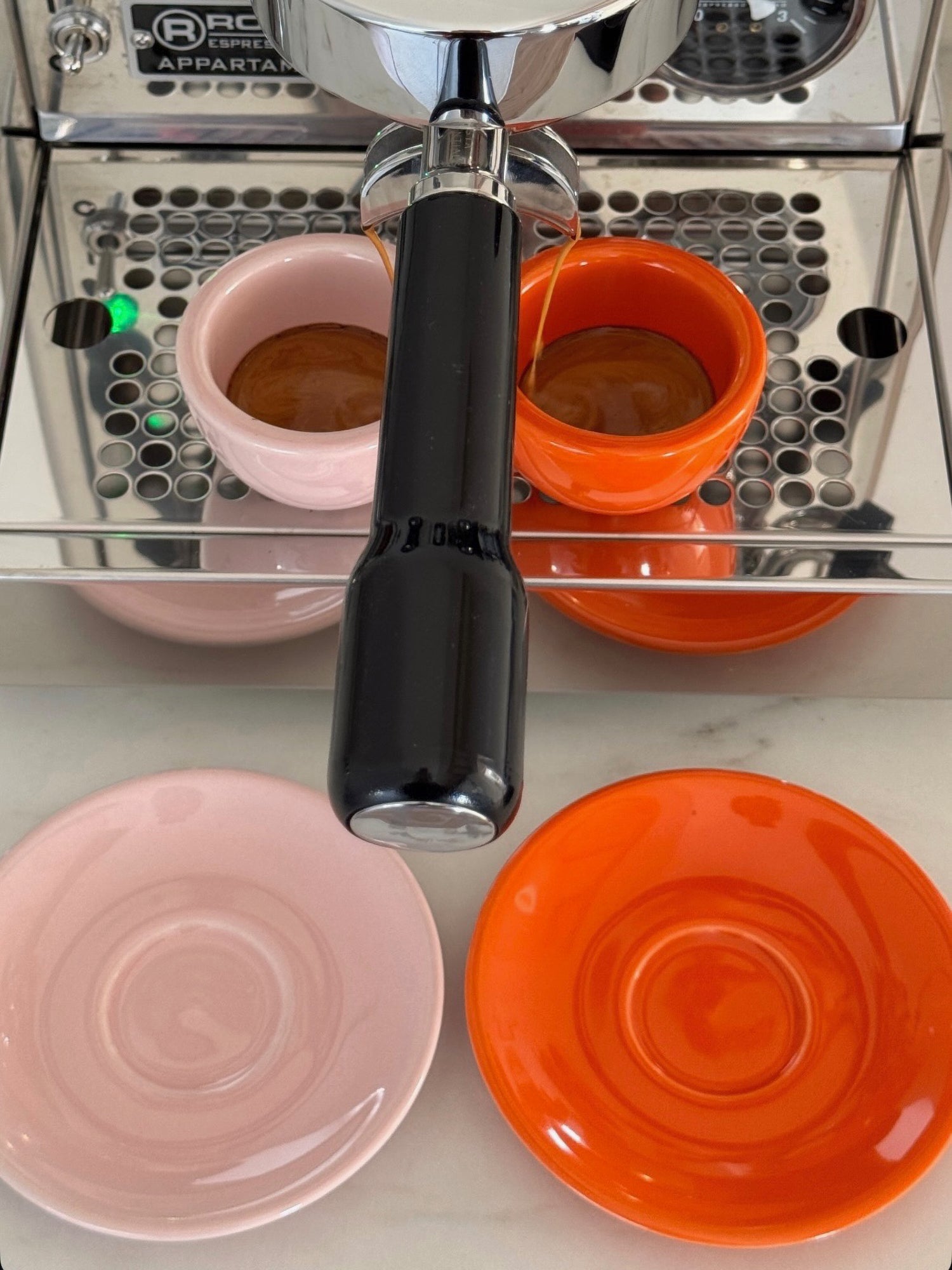 Espresso, orange, set of 2
