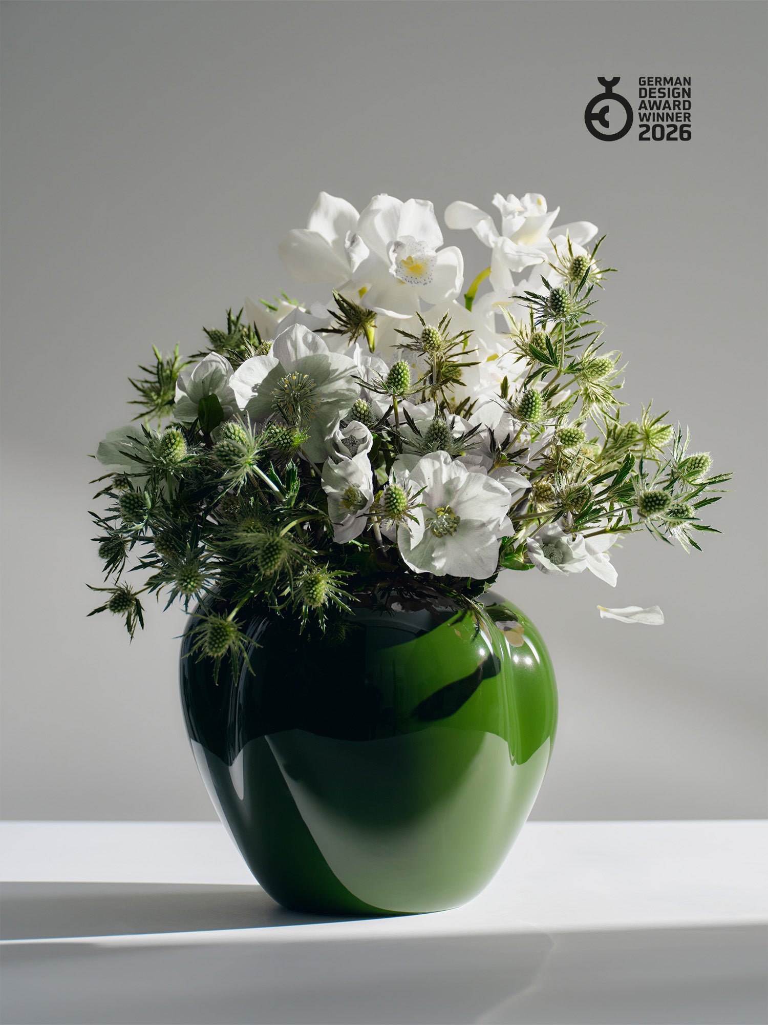 Poppy Vase, racing green