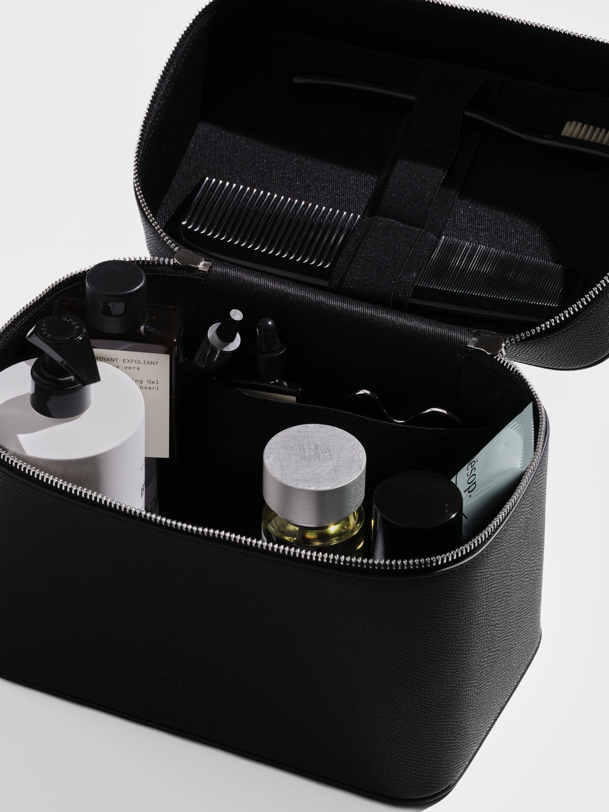 Vanity Case Set, black, two sizes