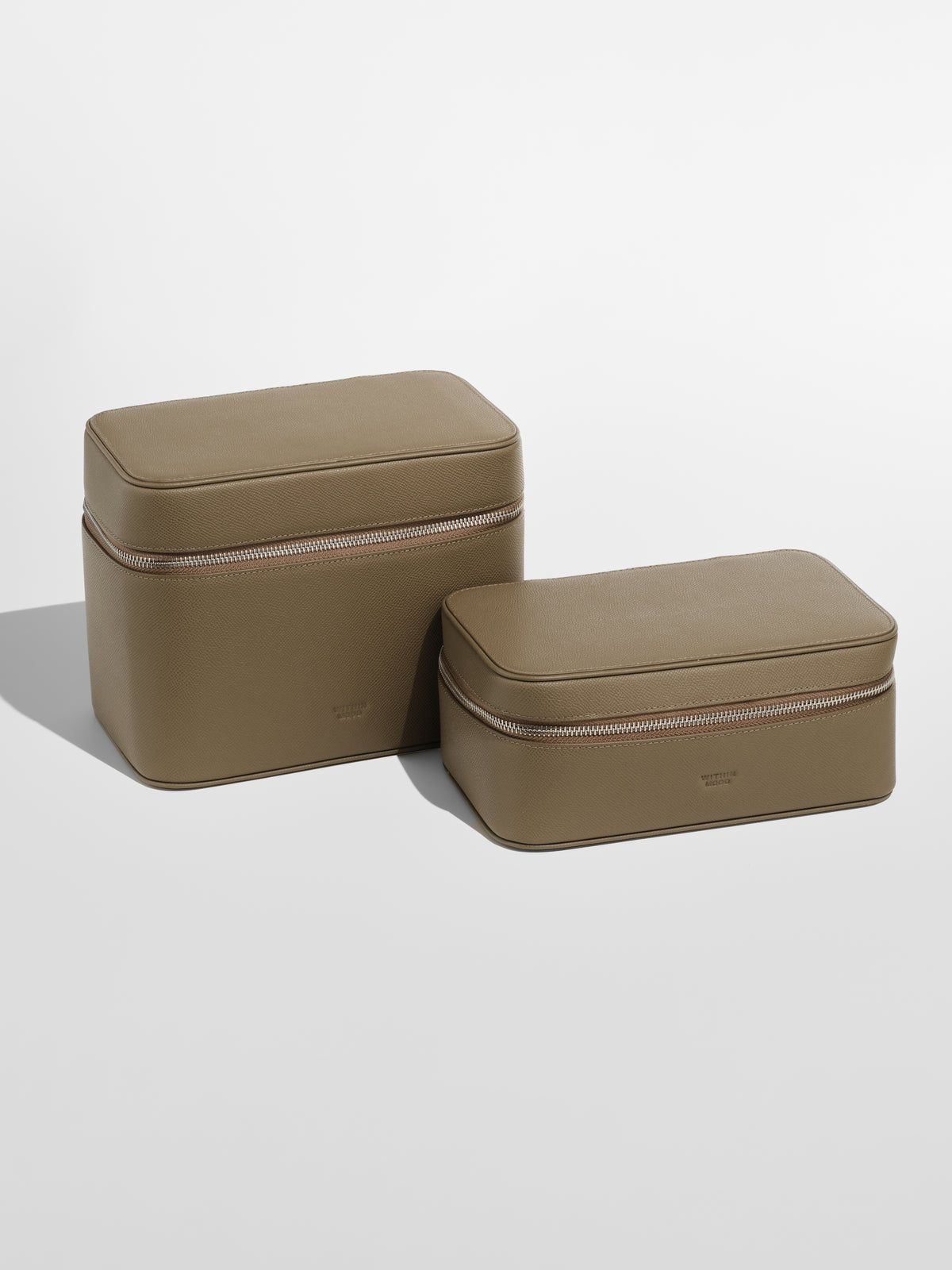 Vanity Case Set, truffle, two sizes