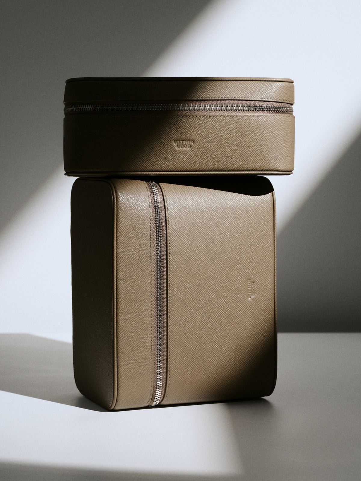 Vanity Case Set, truffle, two sizes